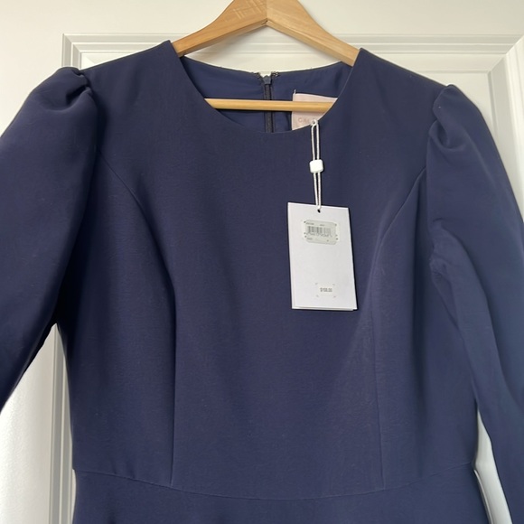 Gal Meets Glam Classic Navy Long Sleeve Dress - Picture 2 of 6